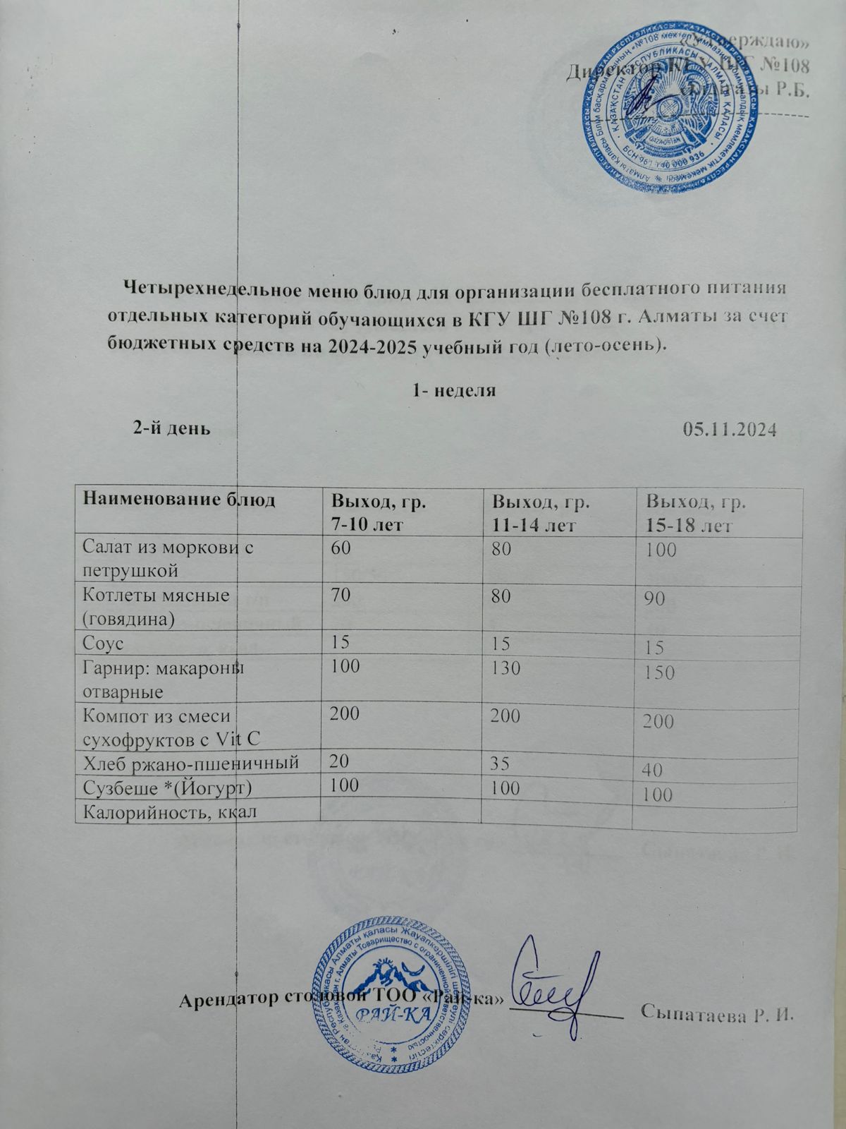 Ас мәзірі
