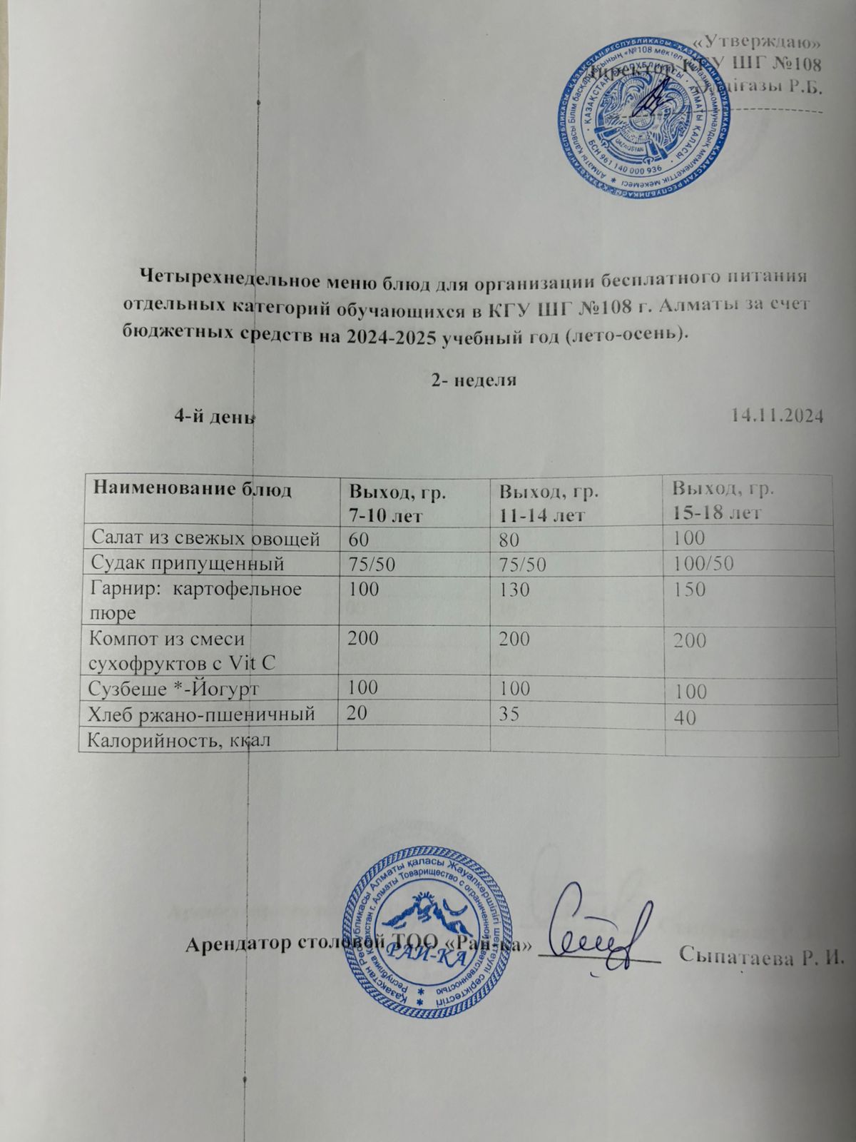 Ас мәзірі