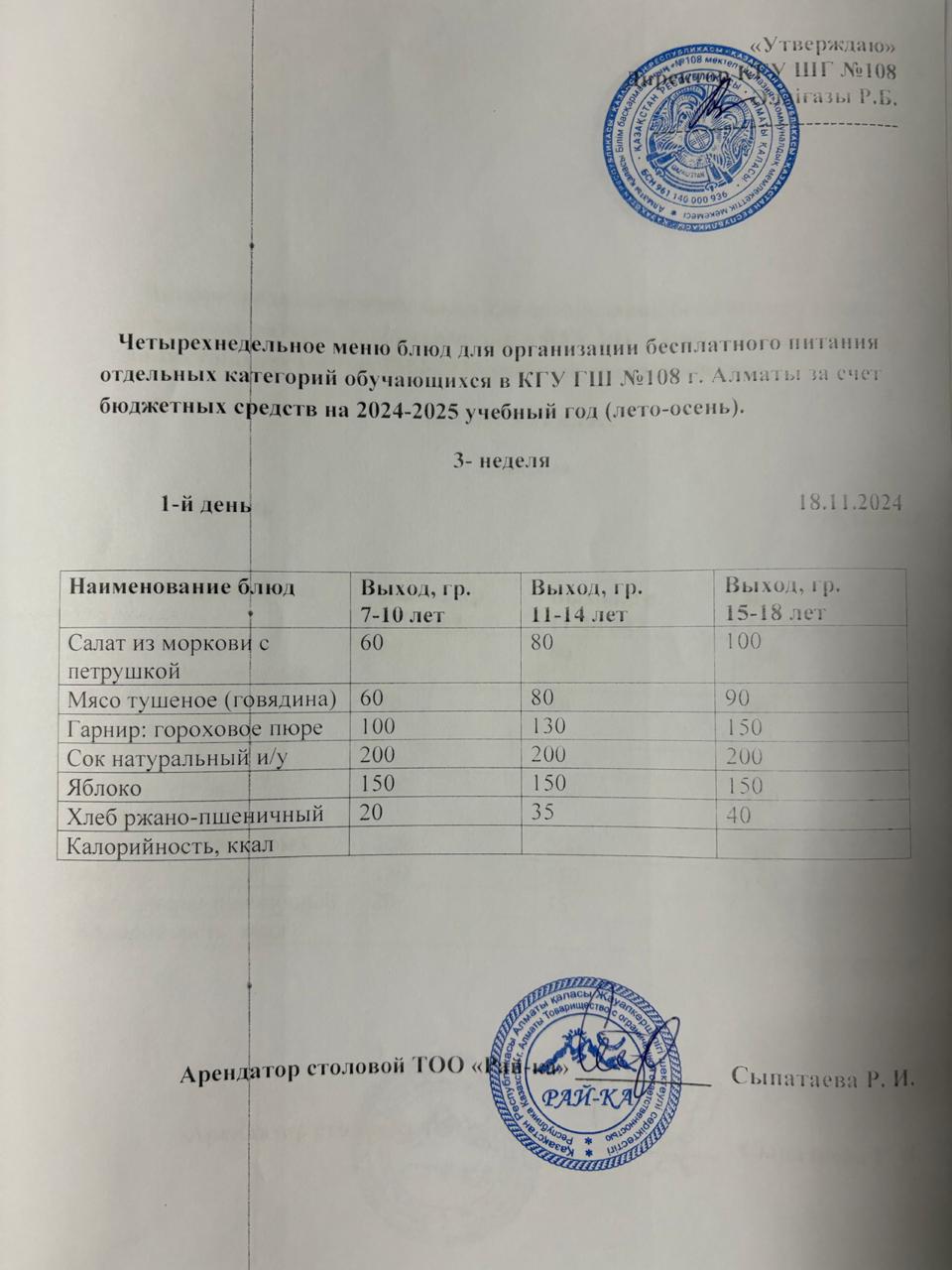 Ас мәзірі