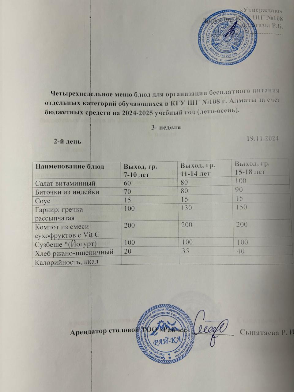 Ас мәзірі