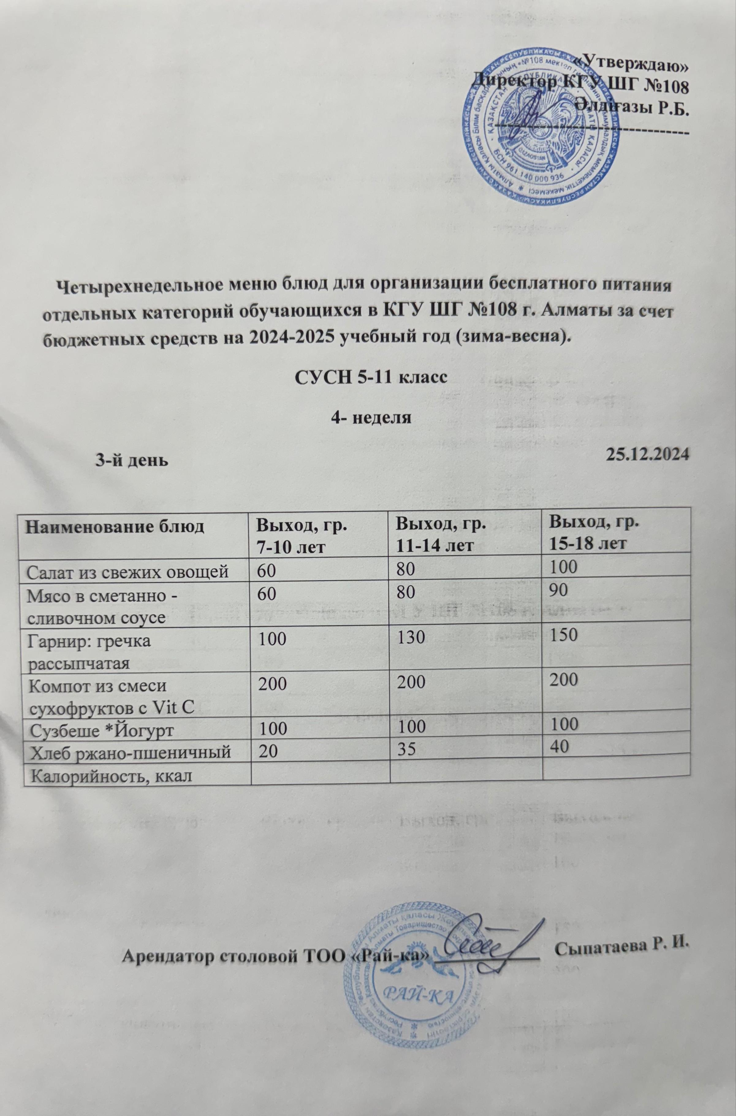 Ас мәзірі