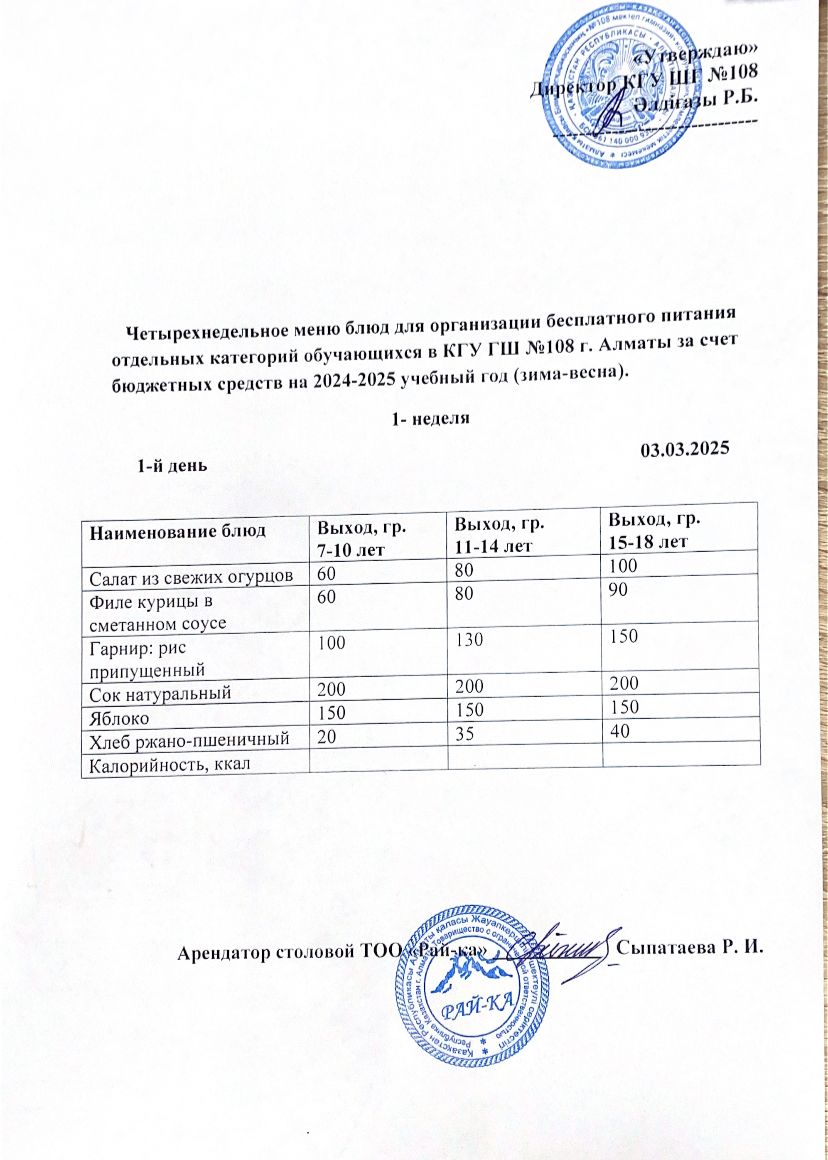 Ас мәзірі
